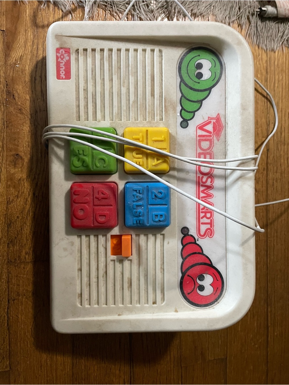 Fisher-Price White Learning Console with Red Green Blue Yellow Orange Buttons